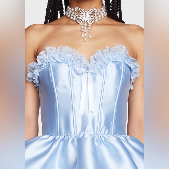 **SOLD** Dollskill Forever Fancy Corset Dress - Baby Blue - Picture 4 of 5